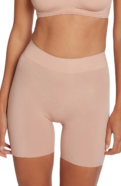 Wolford Sheer Touch Mesh Shapewear Shorts In Rose Tan