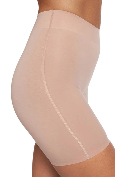 Shop Wolford Cotton Contour Control Shaping Shorts In Rose Tan