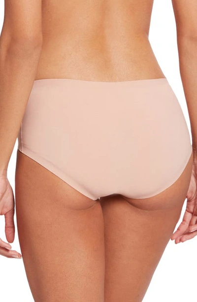 Shop Wolford Cotton Contour Seamless Hipster Briefs In Rose Tan