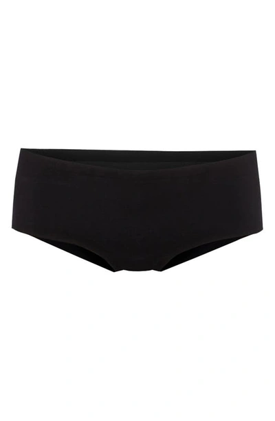 Shop Wolford Cotton Contour Seamless Hipster Briefs In Black