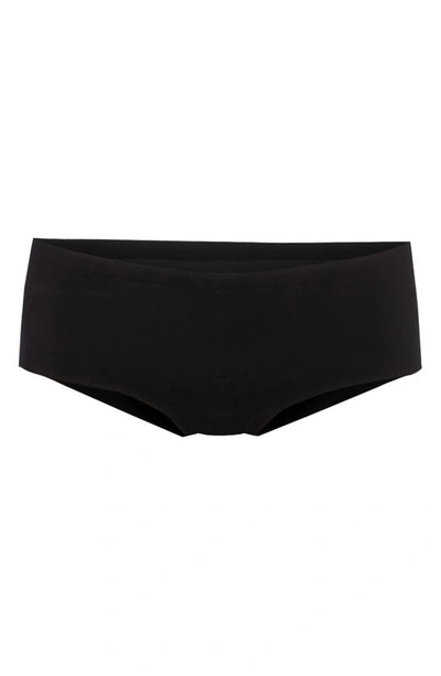 Wolford Cotton Contour Seamless Hipster Briefs In Black