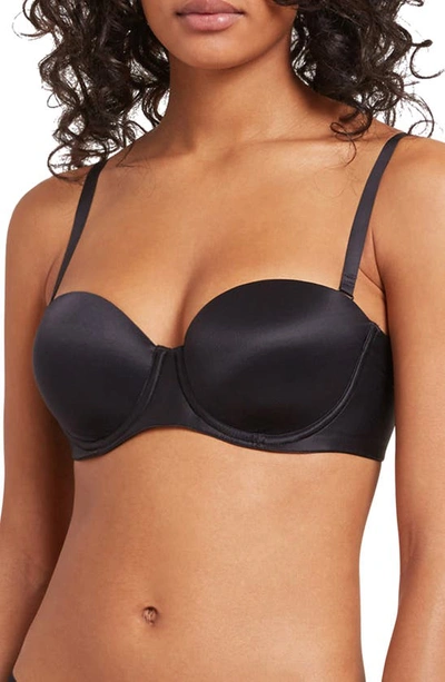 Shop Wolford Sheer Touch Underwire Strapless Bra In Black