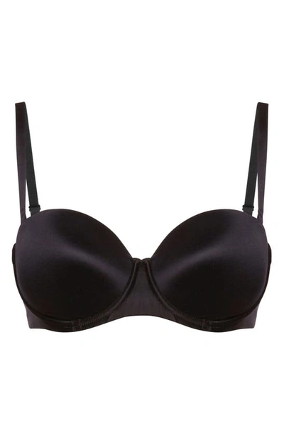 Shop Wolford Sheer Touch Underwire Strapless Bra In Black