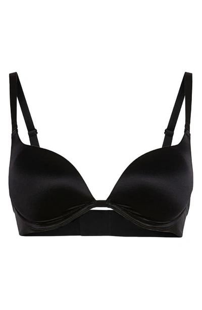 Shop Wolford Sheer Touch Underwire Push-up Demi Bra In Black