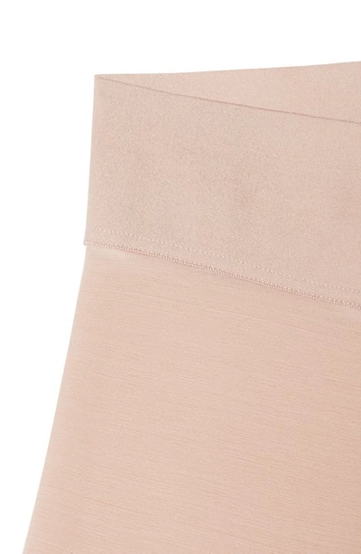 Wolford Cotton Contour Control High Waist Shorts In Rose Tan In Rose Powder