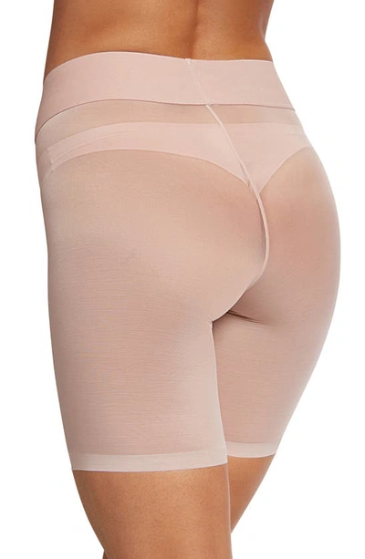 Wolford Cotton Contour Control High Waist Shorts In Rose Tan In Rose Powder