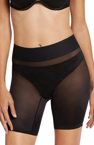 Shop Wolford Sheer Touch Shaping Shorts In Black