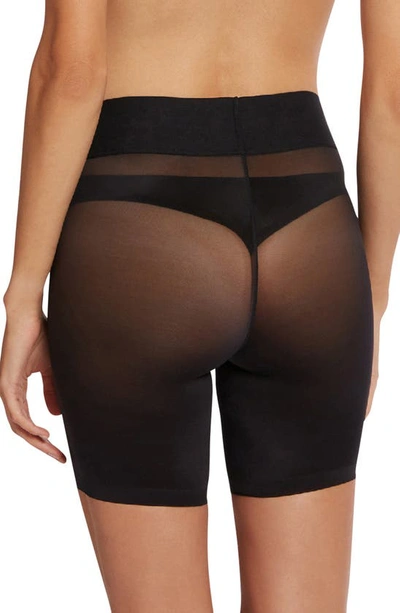 Shop Wolford Sheer Touch Shaping Shorts In Black