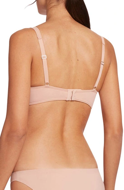 Shop Wolford Cotton Contour 3w Wireless Plunge Bra In Rose Tan