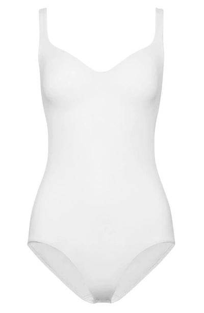 Shop Wolford Mat De Luxe Underwire Shaping Bodysuit In White