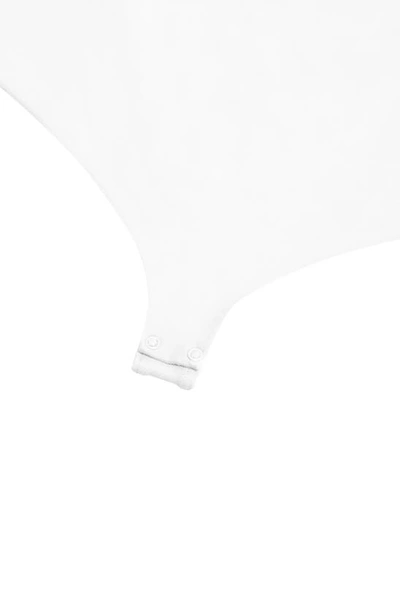 Shop Wolford Mat De Luxe Shaping Thong Bodysuit In White