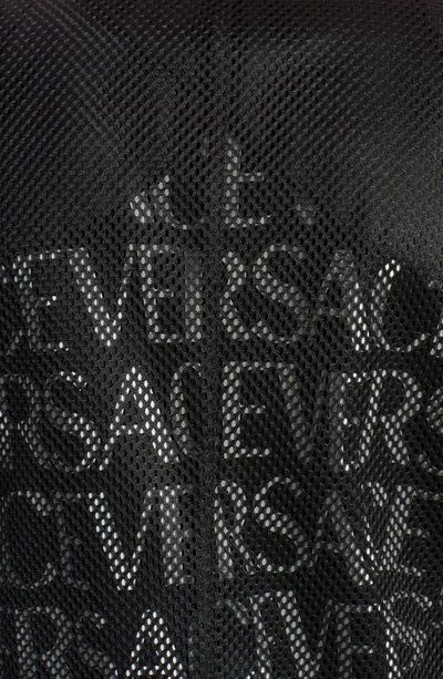 Shop Versace Mesh Jacket In Black