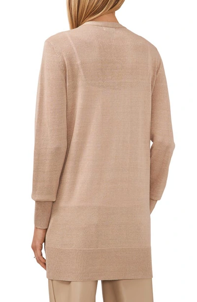 Halogen Side Slit Cardigan In Oxford Tan