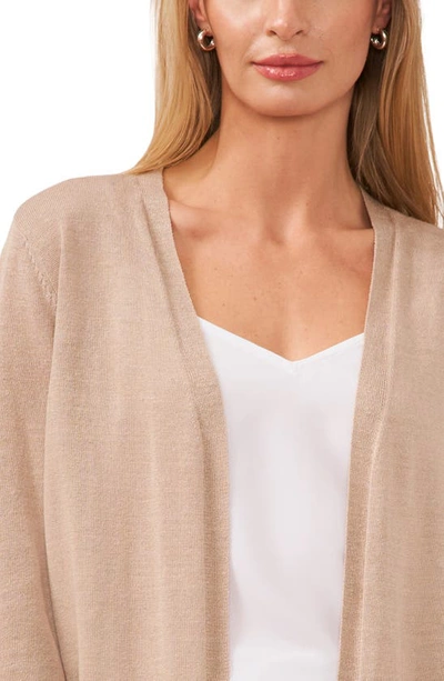 Halogen Side Slit Cardigan In Oxford Tan