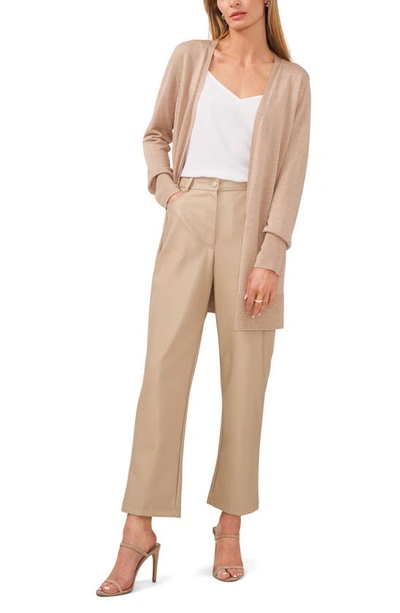 Halogen Side Slit Cardigan In Oxford Tan