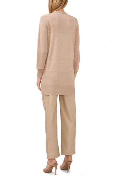 Halogen Side Slit Cardigan In Oxford Tan