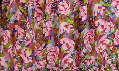 Shop Julia Jordan Floral Ruffle Trim Minidress In Multi