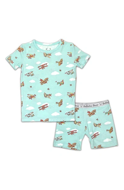 Shop Bellabu Bear Kids' Planes Two-piece Fitted Pajamas In Airplanes