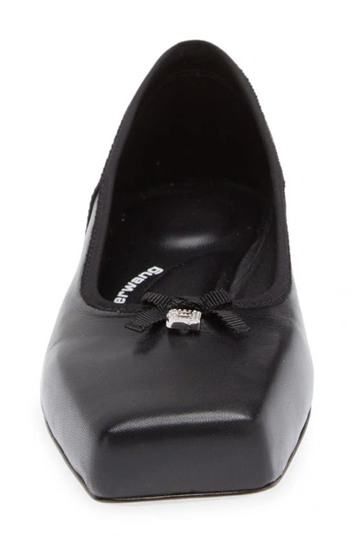 Shop Alexander Wang Bille Square Toe Ballet Flat In Black