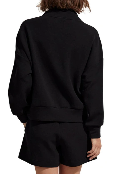 Varley Hawley Half-zip Sweatshirt In Black