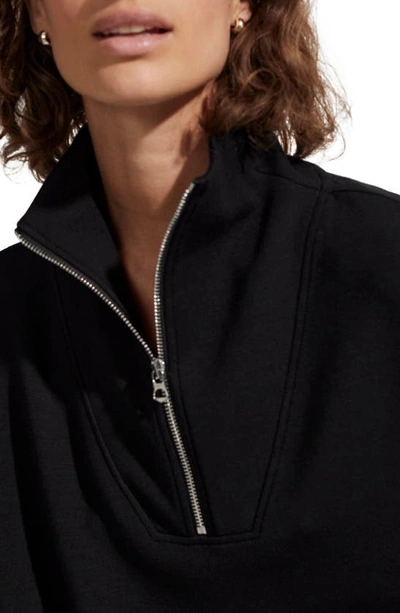 Varley Hawley Half-zip Sweatshirt In Black