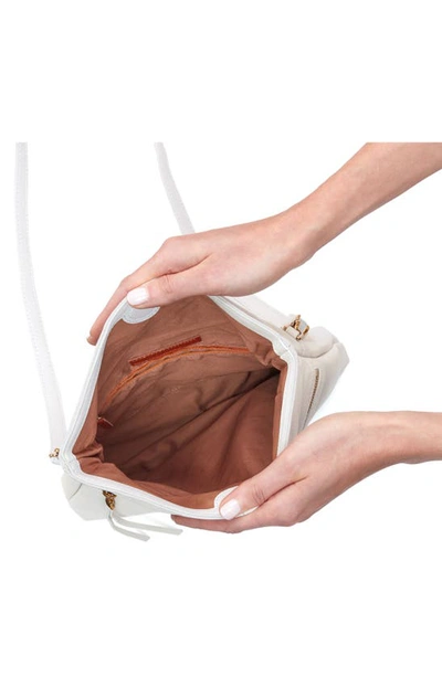 Hobo Draft Leather Crossbody Bag In White