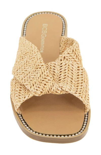 Shop Bcbg Melina Slide Sandal In Natural Woven