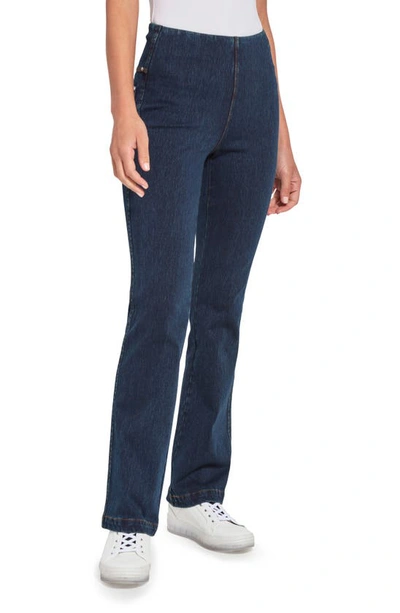 Shop Lyssé High Waist Bootcut Pants In Indigo