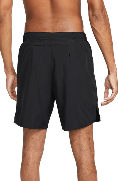 Shop Nike Dri-fit Challenger 2-in-1 Running Shorts In Black/ Black/ Black
