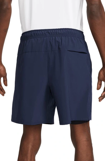 Nike Men's Unlimited Dri-fit 7" 2-in-1 Versatile Shorts In Obsidian/ Black