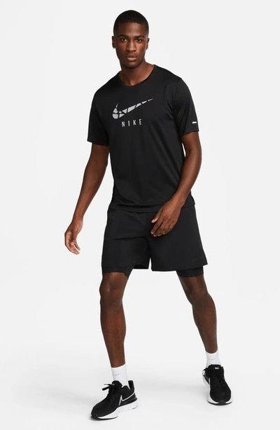 Shop Nike Dri-fit Unlimited 2-in-1 Versatile Shorts In Black/ Black/ Black/ Black