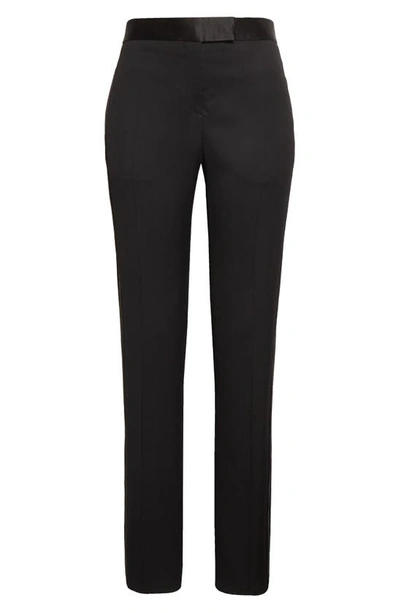 Shop Tom Ford Skinny Fit Wool Grain De Poudre Tuxedo Pants In Black