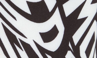 Shop Moncler Wavy Print Logo Bucket Hat In Black/ White Wavy Print