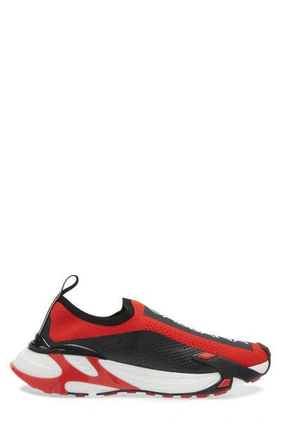 Shop Dolce & Gabbana Sorrento Logo Slip-on Sneaker In Red/ Black/ White