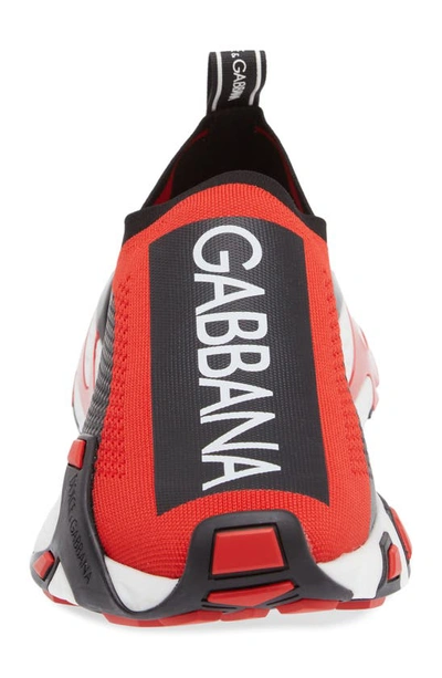 Shop Dolce & Gabbana Dolce&gabbana Sorrento Logo Slip-on Sneaker In Red/ Black/ White