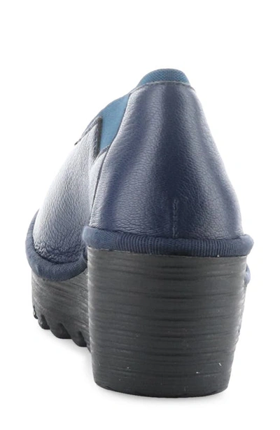 Fly London Yoza Wedge Ballet Shoe In Ocean Mousse