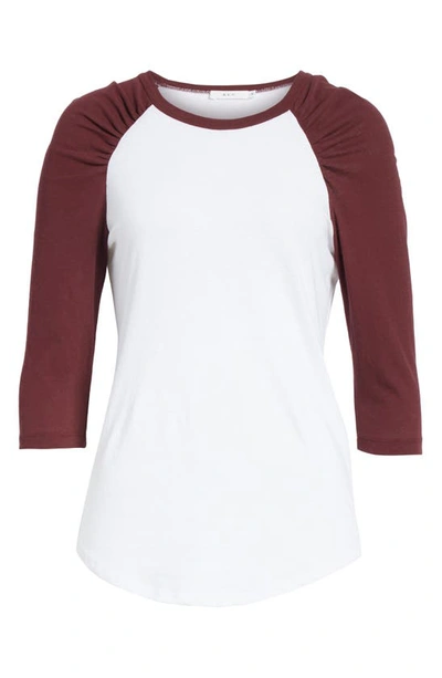 Shop A.l.c Elio Cotton Tee In White/ Mulberry
