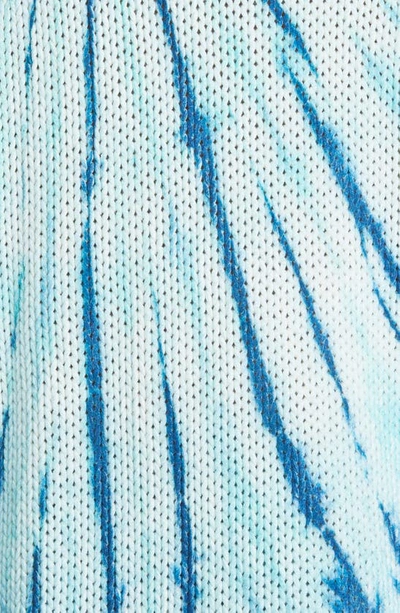 Shop R13 Distressed Tie Dye Oversize Cotton Sweater In Tie-dye Blue