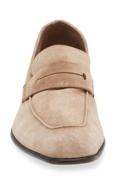 Shop Zegna L'asola Penny Loafer In Tan