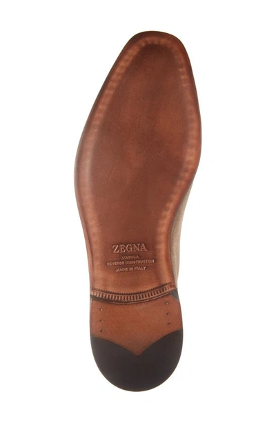 Shop Zegna L'asola Penny Loafer In Tan