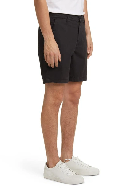 Shop Ag Wanderer Stretch Cotton Chino Shorts In Super Black