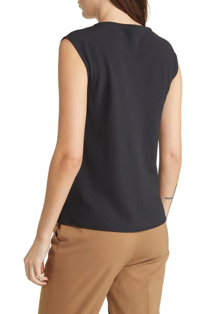 Shop M.m.lafleur The Nora Eco Soft Wave Crepe Top In Black