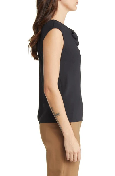 Shop M.m.lafleur The Nora Eco Soft Wave Crepe Top In Black