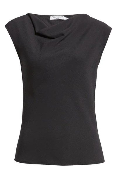 Shop M.m.lafleur The Nora Eco Soft Wave Crepe Top In Black