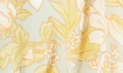 Shop Rachel Parcell Floral Long Sleeve Chiffon Midi Dress In Daisy Floral