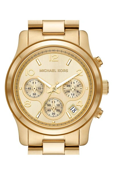 Shop Michael Michael Kors Runway Bracelet Watch, 38mm In Gold