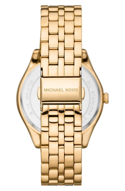 Shop Michael Michael Kors Harlowe Crystal Pavé Bracelet Watch, 38mm In Gold