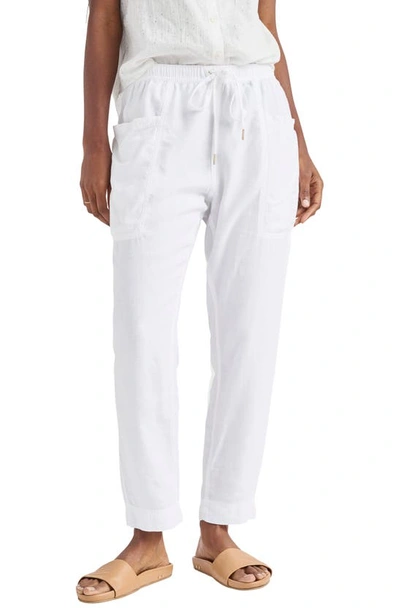 Splendid Gia Womens Linen Blend Linen Jogger Pants In White