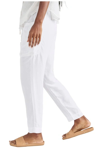 Splendid Gia Womens Linen Blend Linen Jogger Pants In White