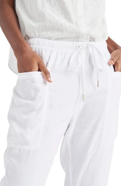 Splendid Gia Womens Linen Blend Linen Jogger Pants In White